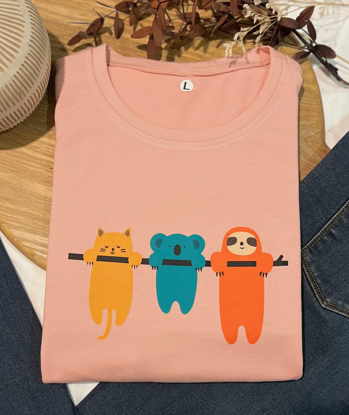 Woman t-shirt made of cotton large - Blossom