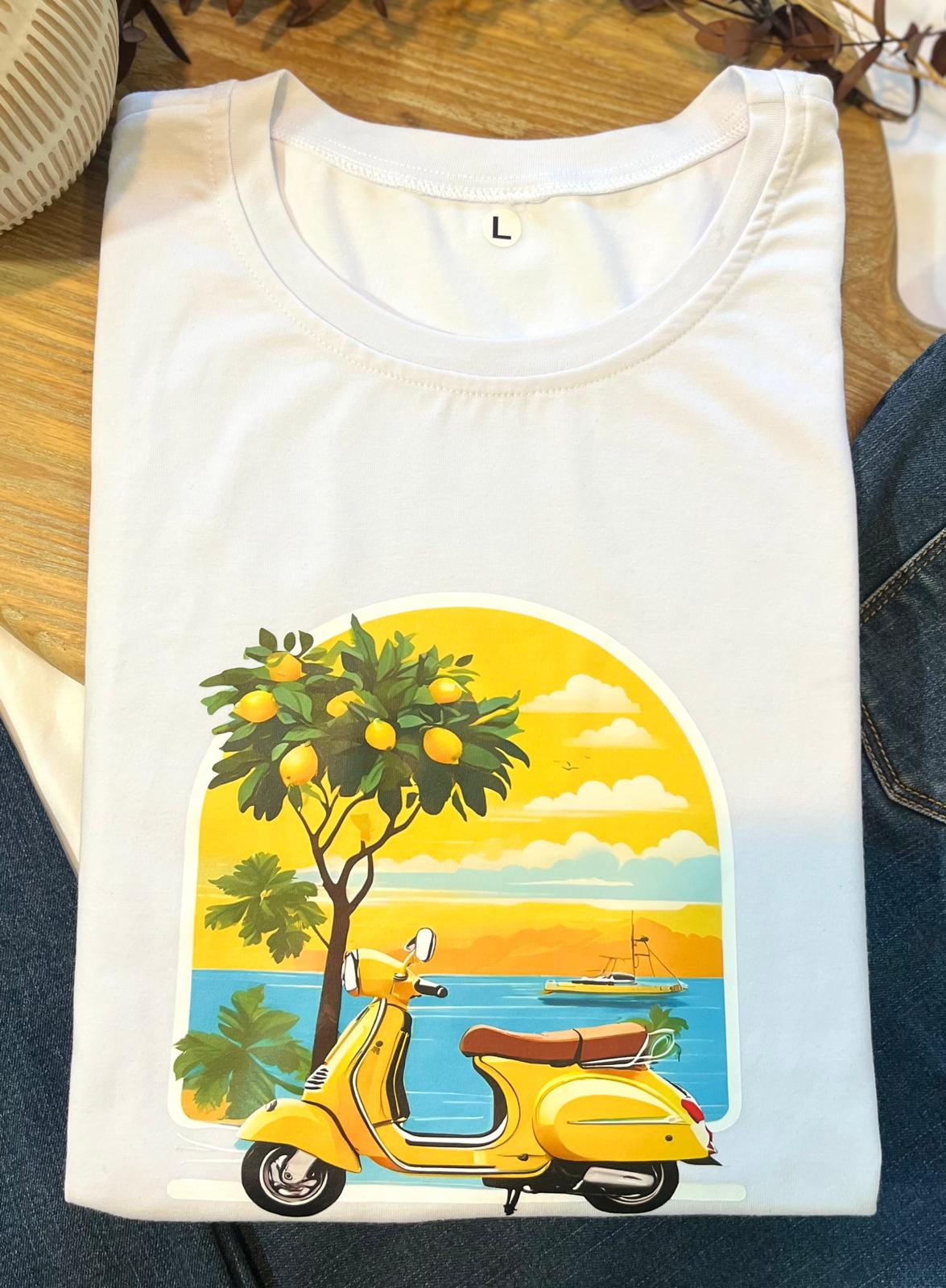 Woman t-shirt made of cotton large - Blossom