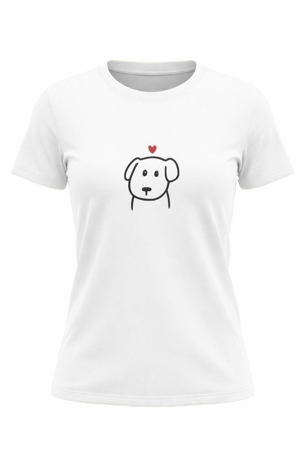 Xsmall  Women “dog heart” T-Shirt – 100%  Cotton – Multiple Colors
