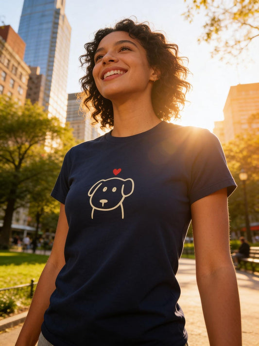 Xsmall  Women “dog heart” T-Shirt – 100%  Cotton – Multiple Colors