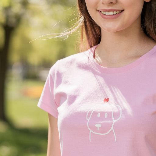 Medium Women “Dog heart” T-Shirt – 100%  Cotton – Multiple Colors