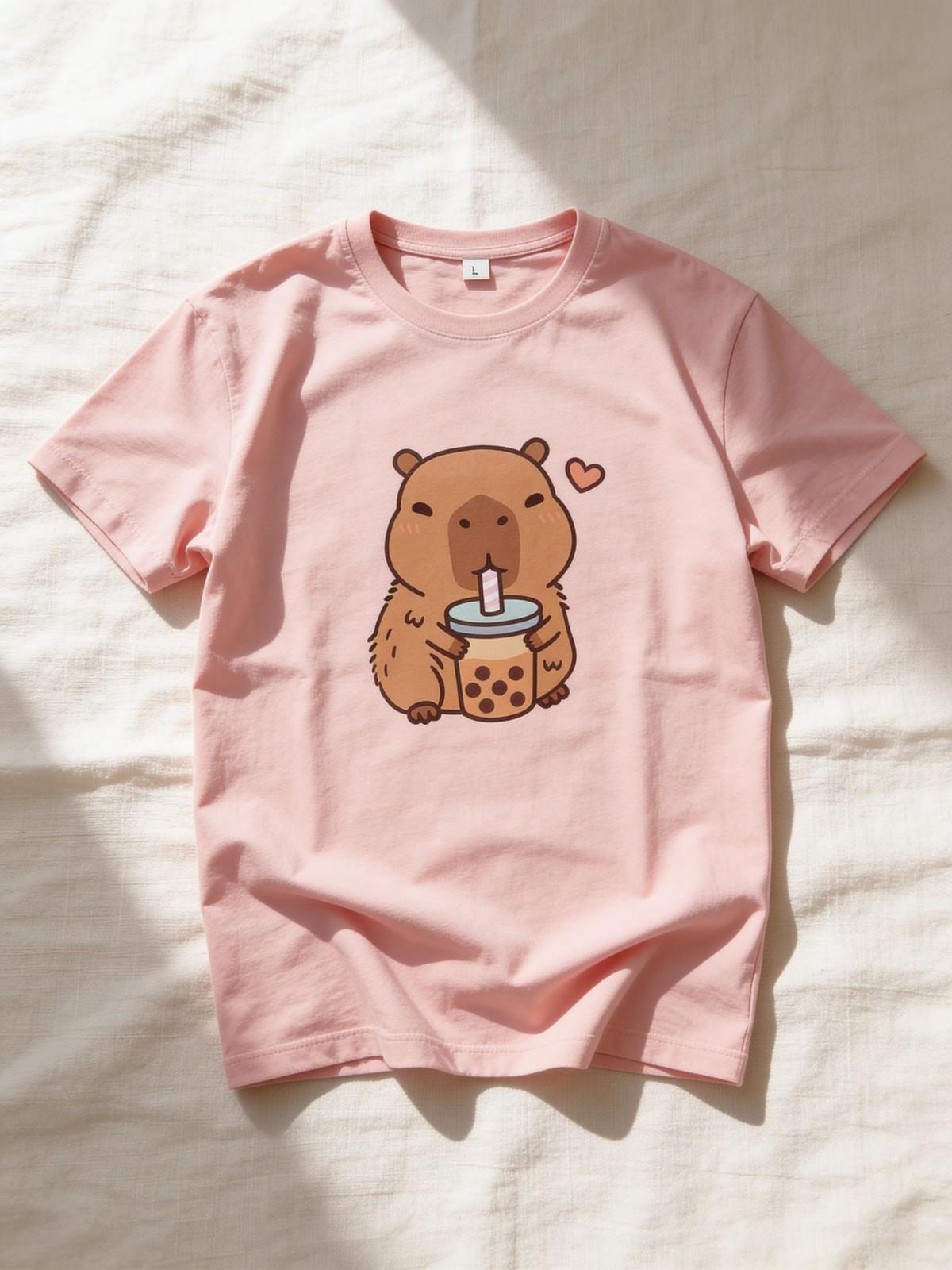 Small Unisex Capybara  T-Shirt – 100% Premium Cotton – Multiple Colors