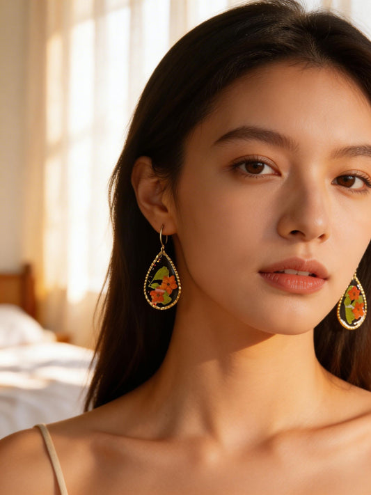 flowers earring drop