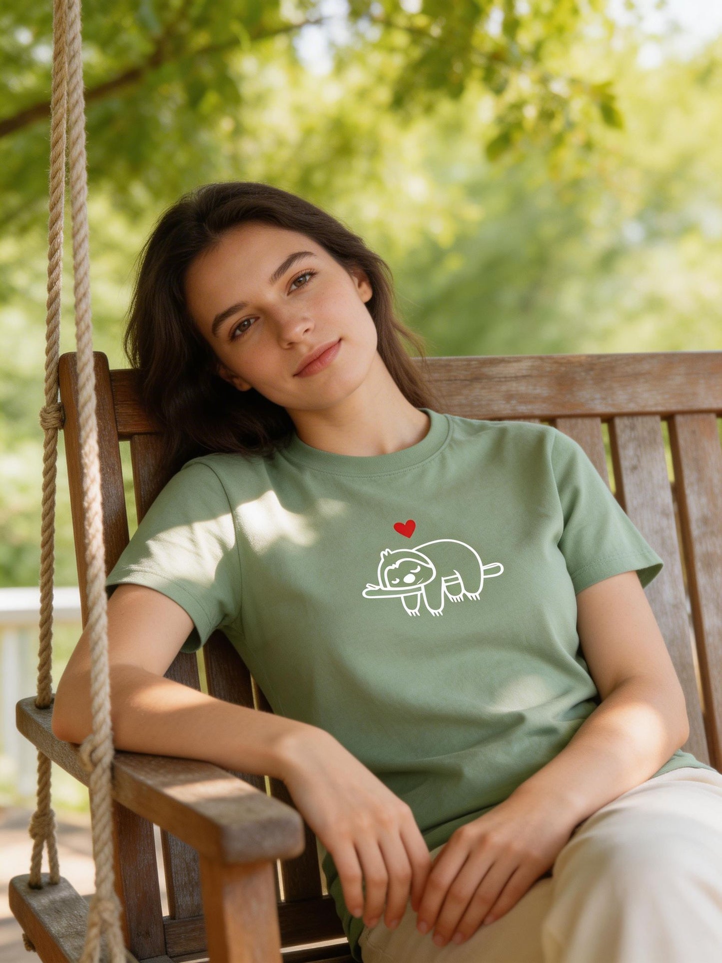 Large Women “Sloth” T-Shirt – 100%  Cotton – Multiple Colors