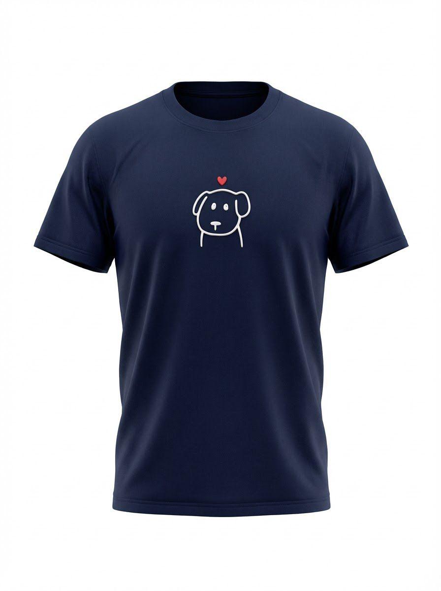 XL Unisex Dog Heart T-Shirt – 100% Premium Cotton – Multiple Colors