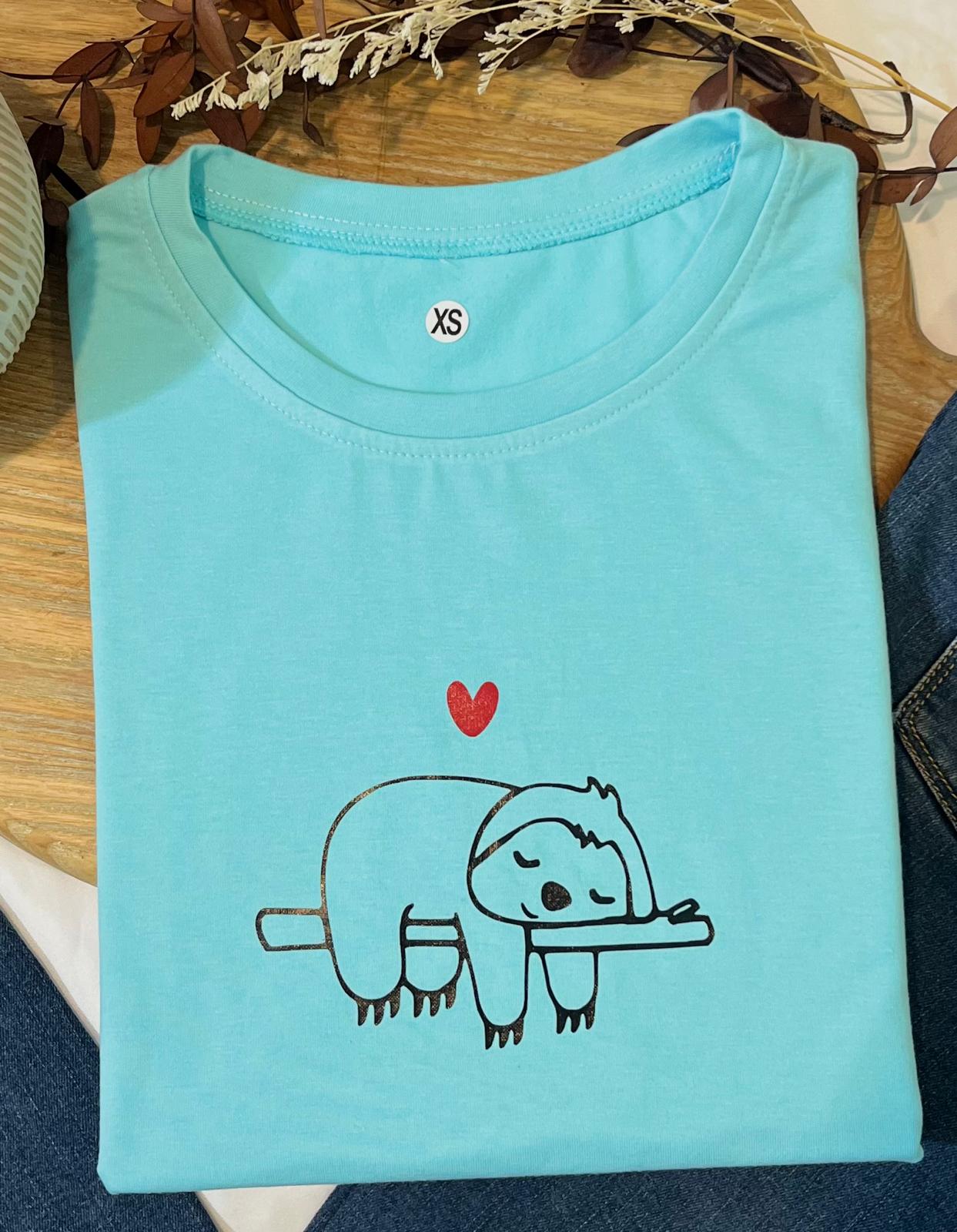 Medium Women “Sloth” T-Shirt – 100%  Cotton – Multiple Colors