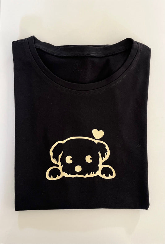 Woman t-shirt made of cotton cute dogs