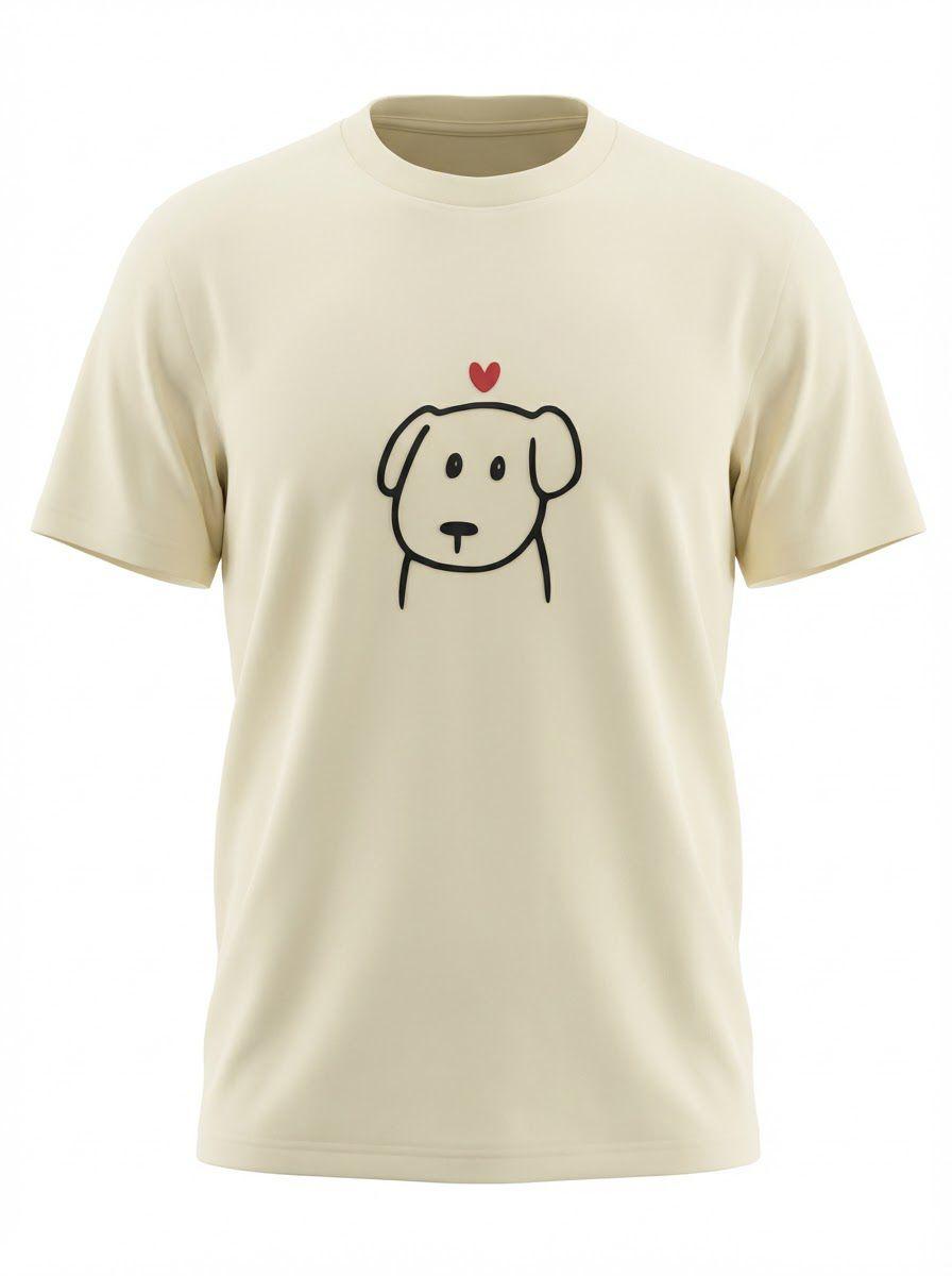 XL Unisex Dog Heart T-Shirt – 100% Premium Cotton – Multiple Colors