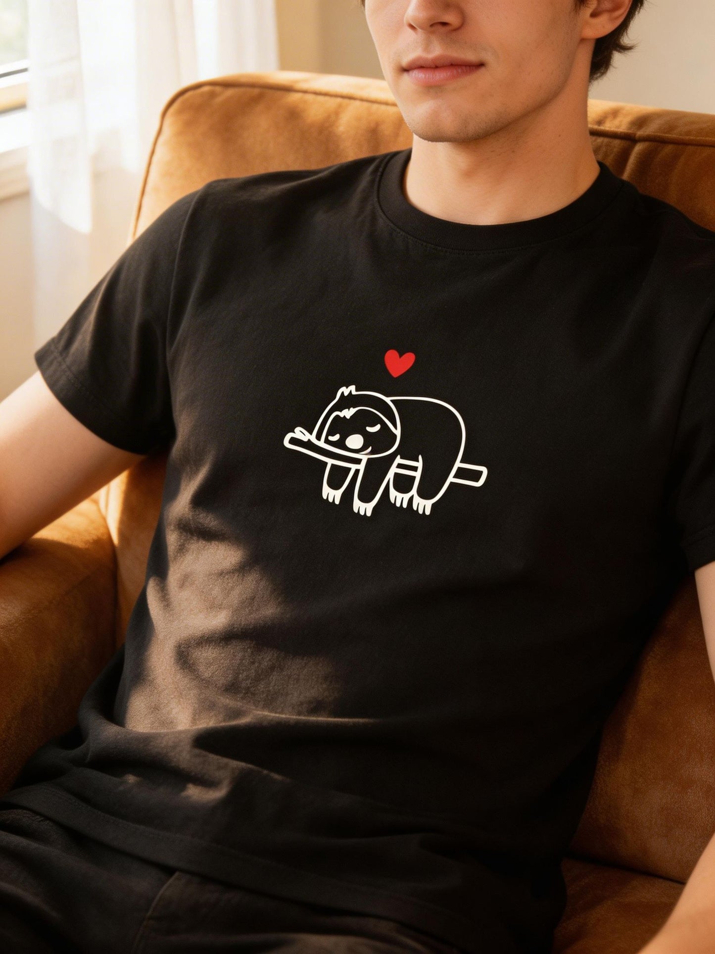 Small Unisex Sloth T-Shirt – 100% Premium Cotton – Multiple Colors