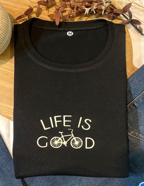 Small Unisex life is good T-Shirt – 100% Premium Cotton – Multiple Colors