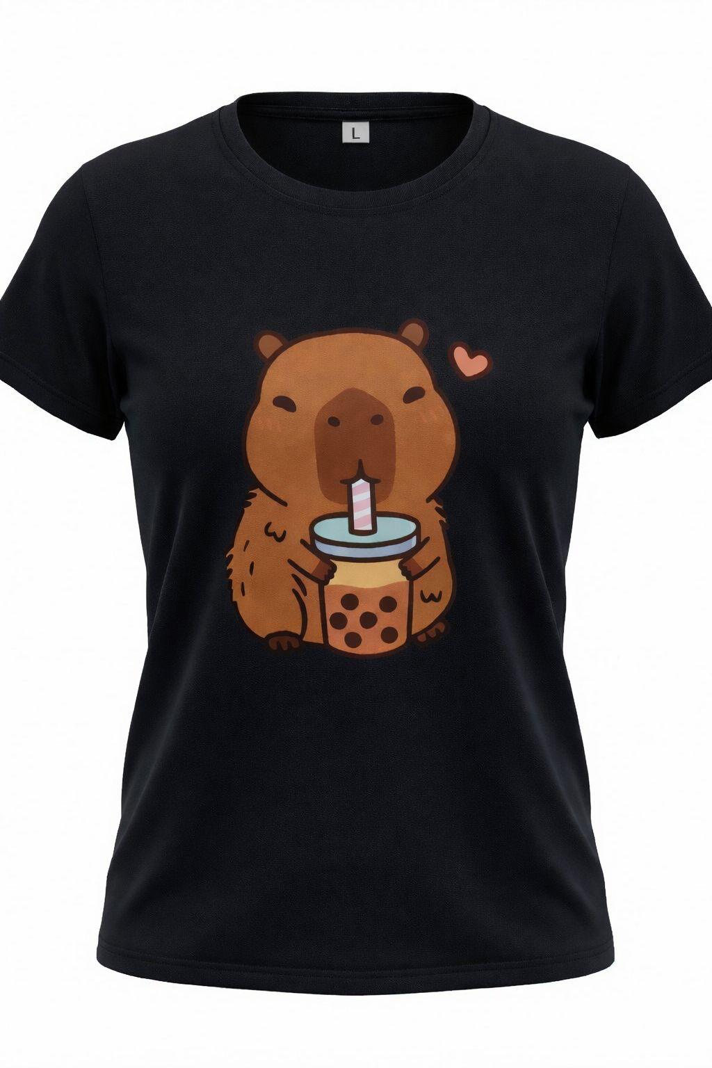 Medium Women “Capybara” T-Shirt – 100% Premium Cotton – Multiple Colors