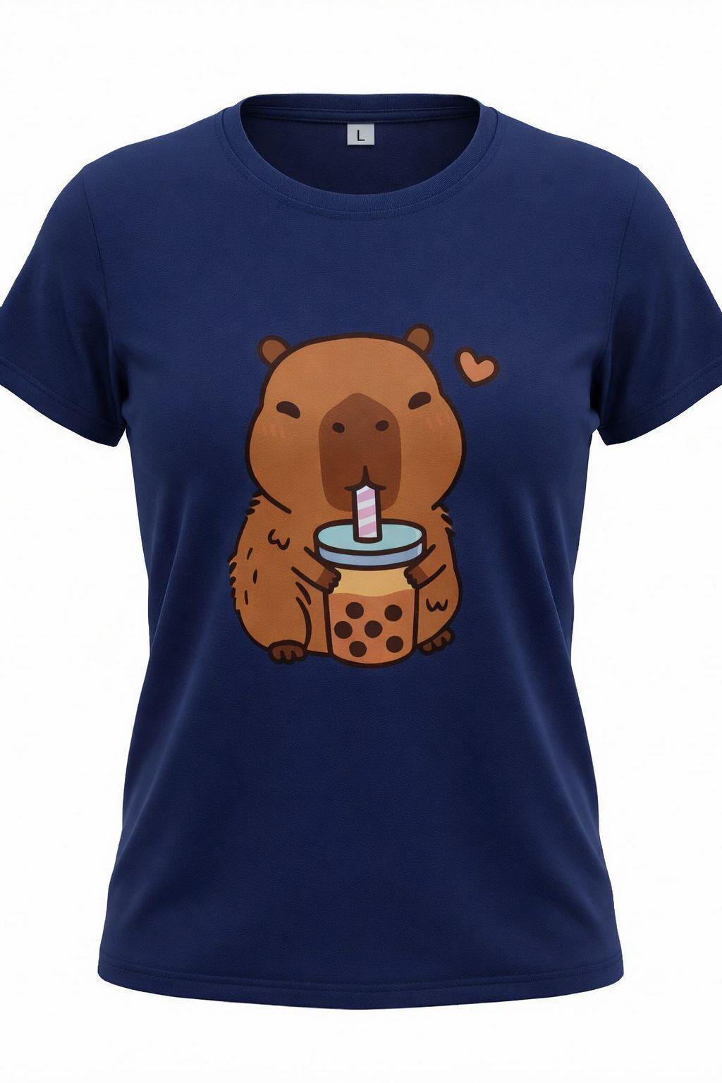 Medium Women “Capybara” T-Shirt – 100% Premium Cotton – Multiple Colors