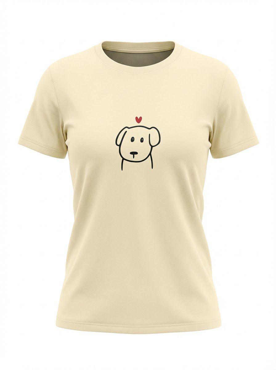 Xsmall  Women “dog heart” T-Shirt – 100%  Cotton – Multiple Colors