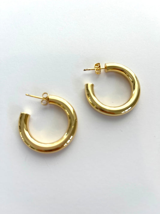 Medium sized hoop earrings - Blossom