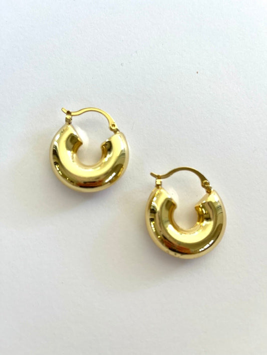 Thick hoop earrings - Blossom